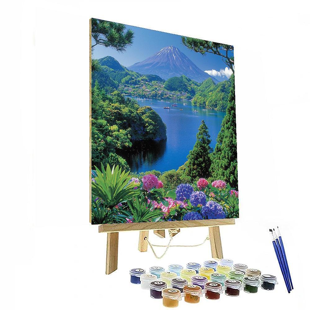 Mount Fuji Viewing From Hakone Painting Number Kit