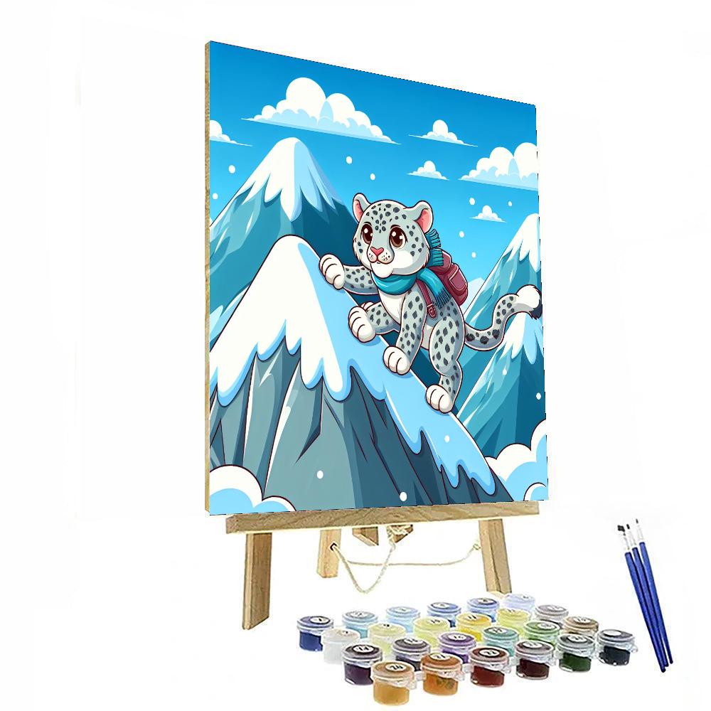 Adventurous Snow Leopard DIY Paint By Numbers