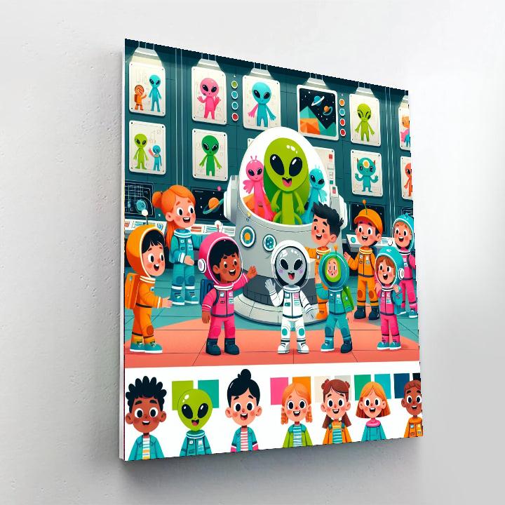 Space Station Encounter DIY Paint By Numbers