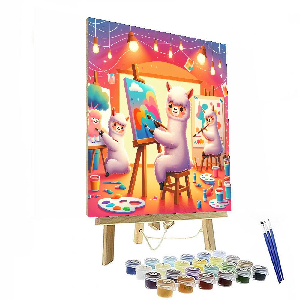Artistic Alpaca Fiesta Painting By Numbers Kit
