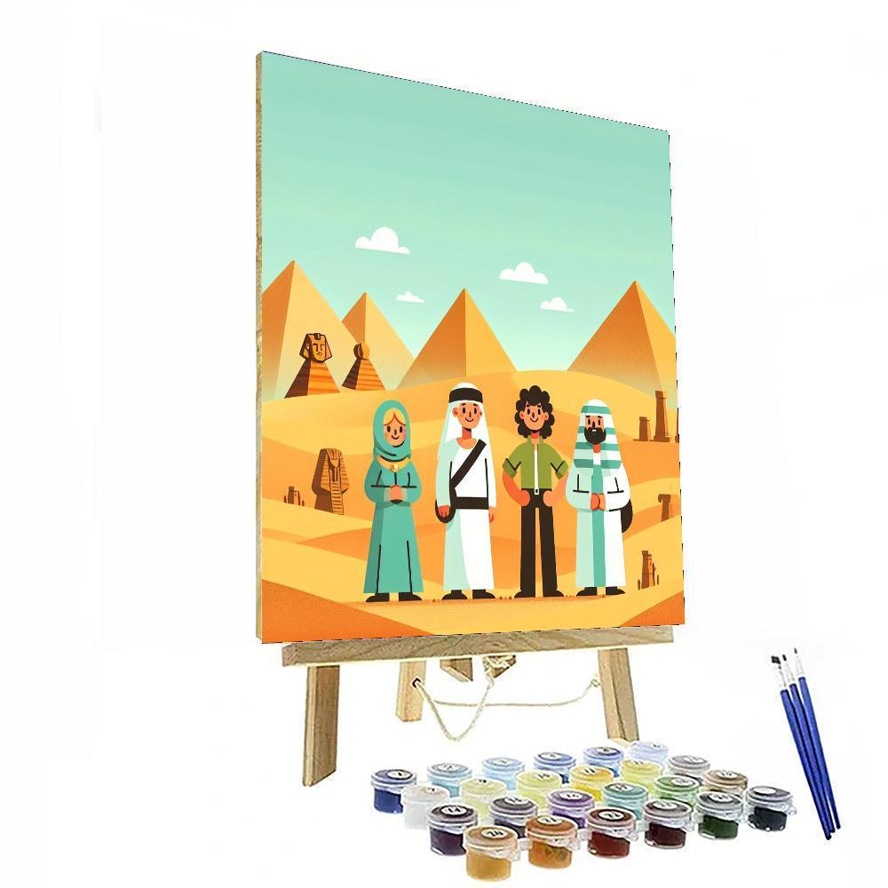 Mystery Of The Desert Pyramid Paint By Numbers Kits