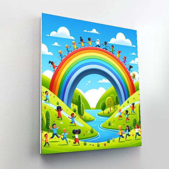 Charming Rainbow Bridge Numbered Painting Kits