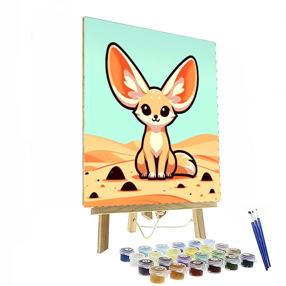 Fuzzy Fennec Paint By Numbers Art