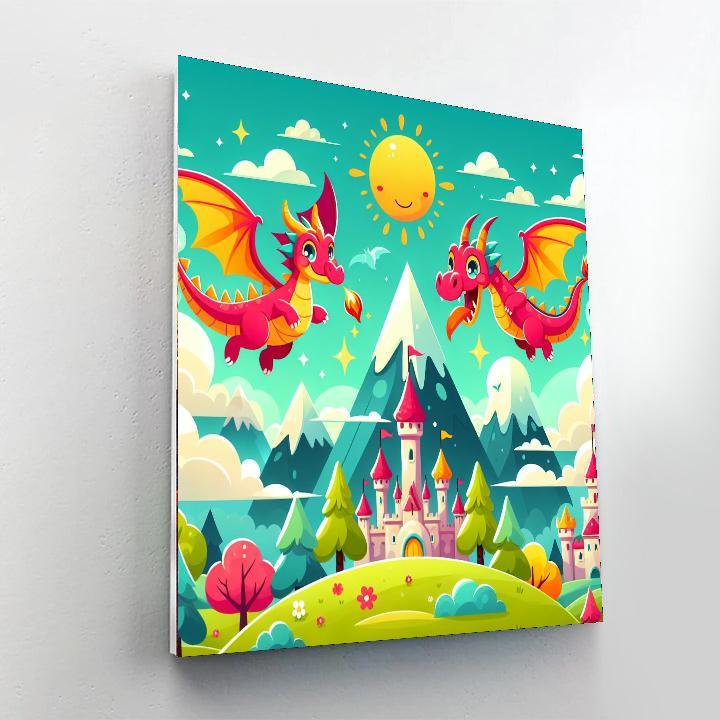 Mystical Dragonland Paint By Numbers Art