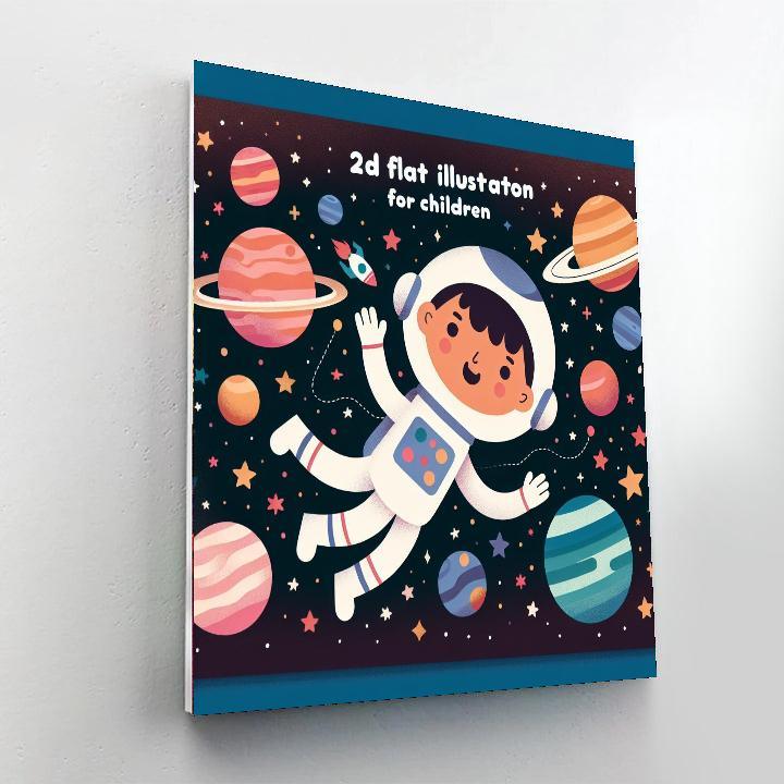 Outer Space Explorer Paint By Numbers Art