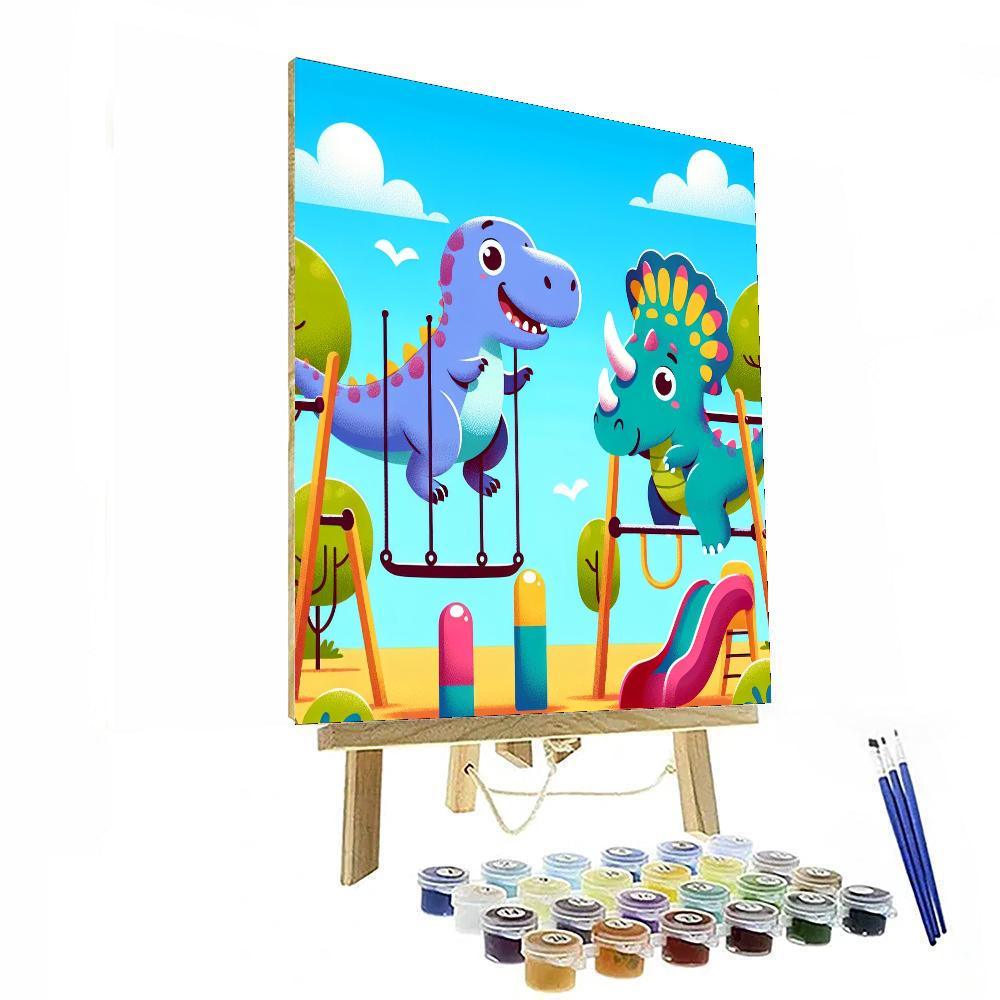 Happy Dino Playground Paint By Numbers Kits