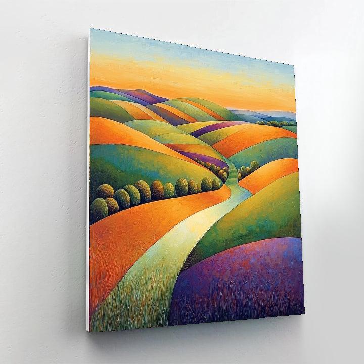 Paul Cézanne Inspired Kaleidoscope Fields  Painting By Numbers Kit