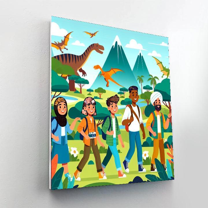 Dinosaur World Exploration Paint By Numbers