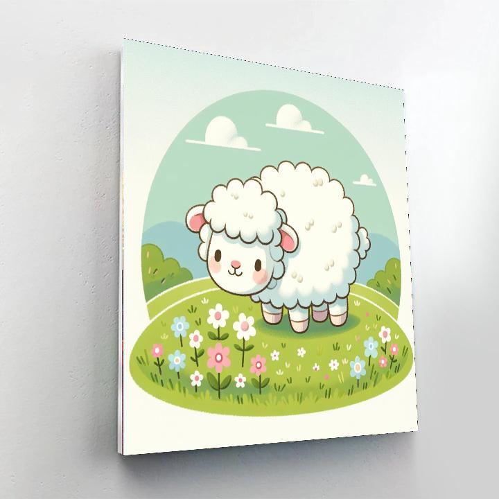 Adorable Sheep Painting By Numbers Kit