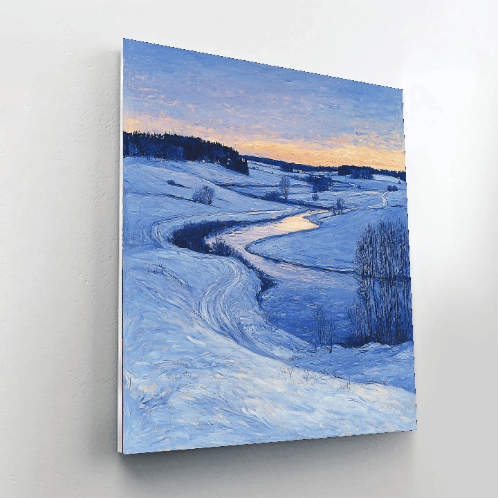 Edvard Munch Inspired Ethereal Winter Twilight  Paint By Numbers Kits