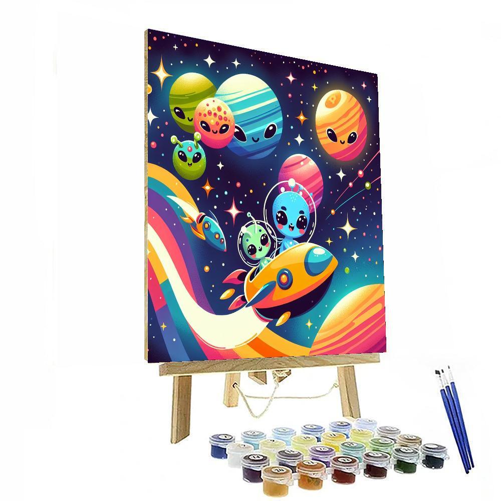 Adventurous Space Journey For Kids Numbered Painting Kits