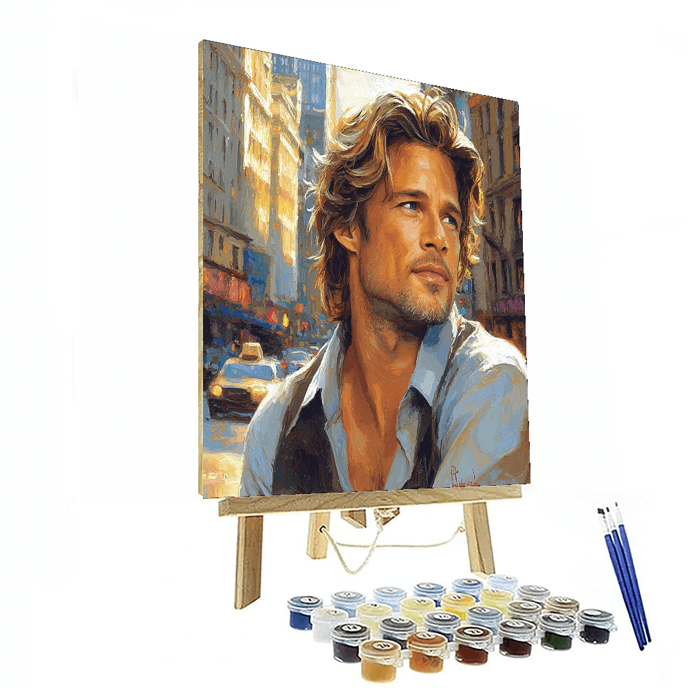 Brad Pitt: The Charismatic Voyager Of Cinema Paint By Number