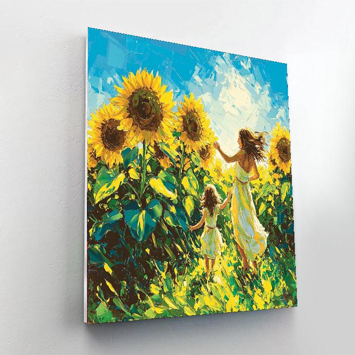Sunflower Field Joy Number Painting