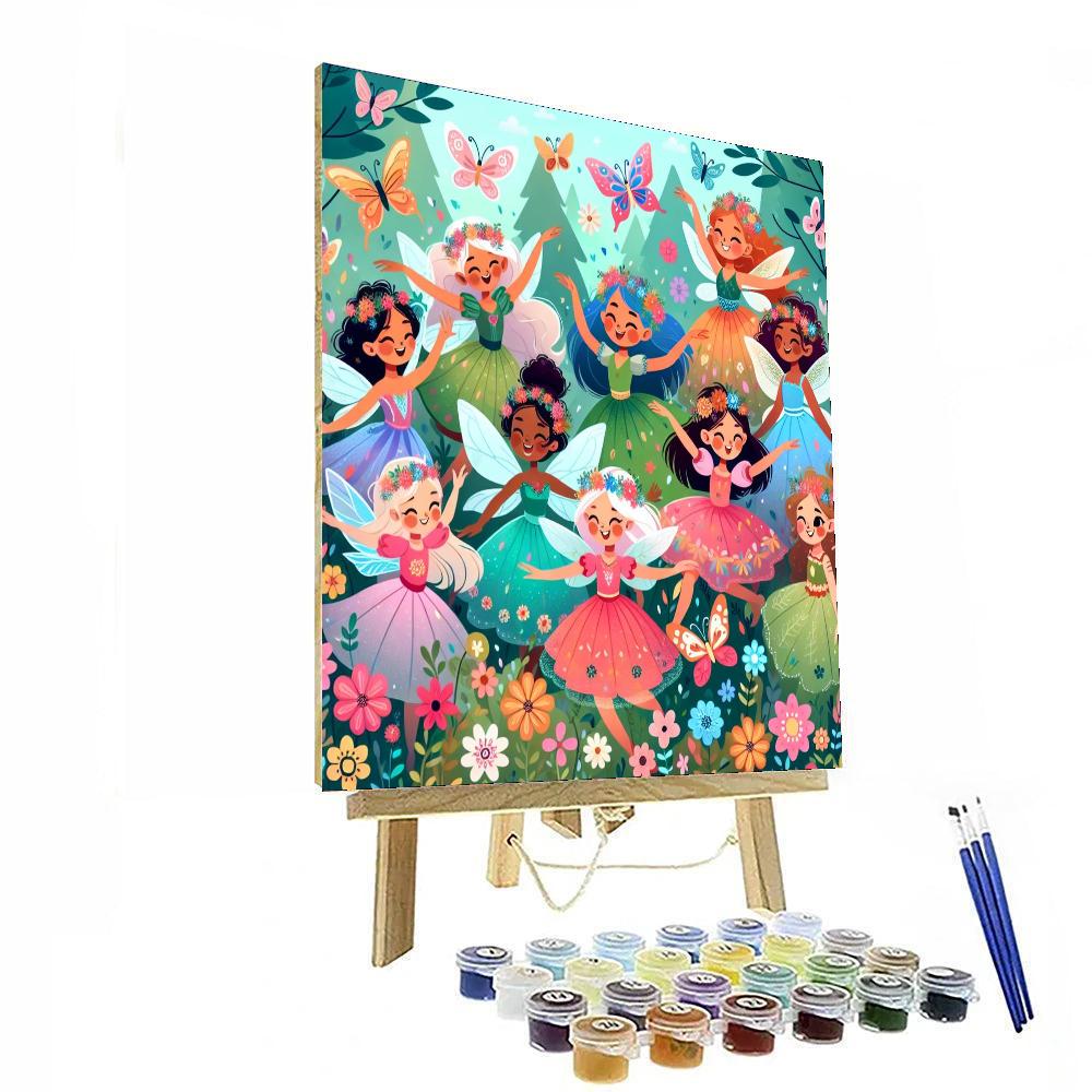 Playful Woodland Fairies Numbered Painting Kits