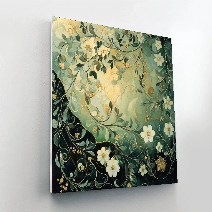 Mucha Inspired Art Nouveau Botanical Beauty - DIY Painting By Numbers Kit