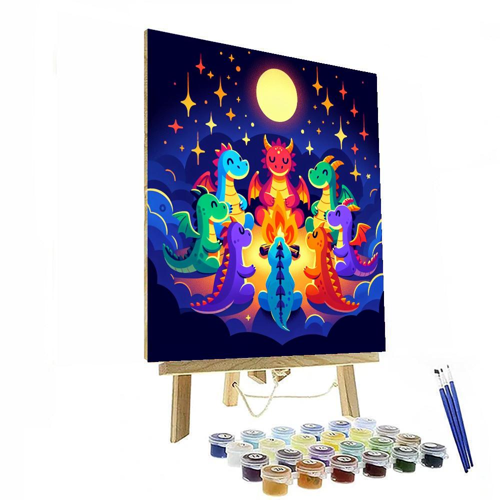 Dragon Firelight Tales Paint By Numbers Art