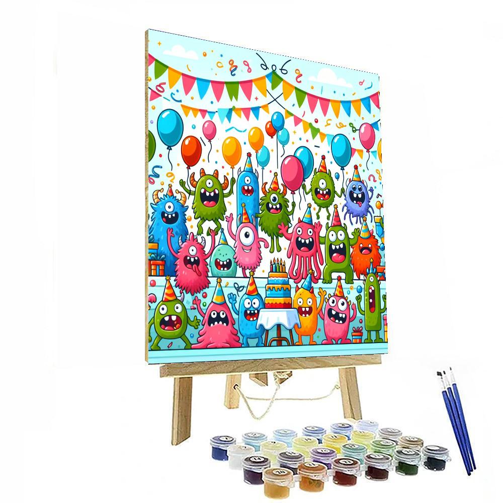 The Friendly Monster Celebration DIY Paint By Numbers