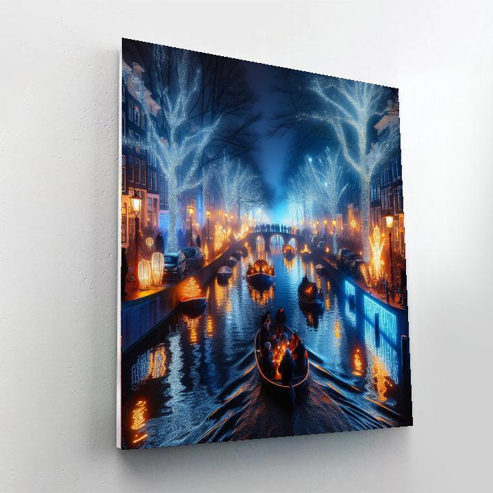 Amsterdam Light Festival - Amsterdam Painting By Numbers Kit