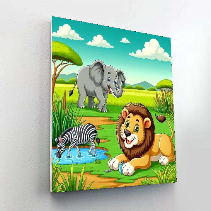 The Great Safari Quest Painting By Numbers Kit
