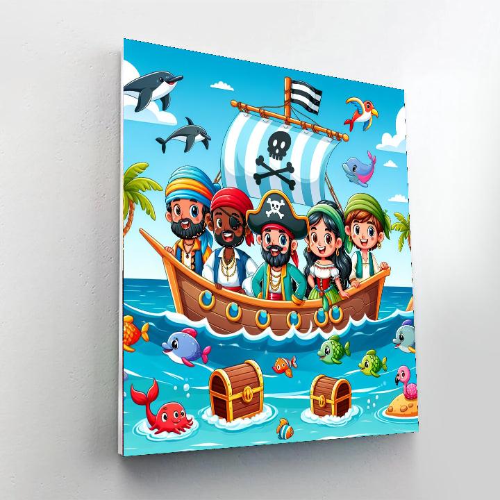 Pirate Adventures On The High Seas DIY Paint By Numbers