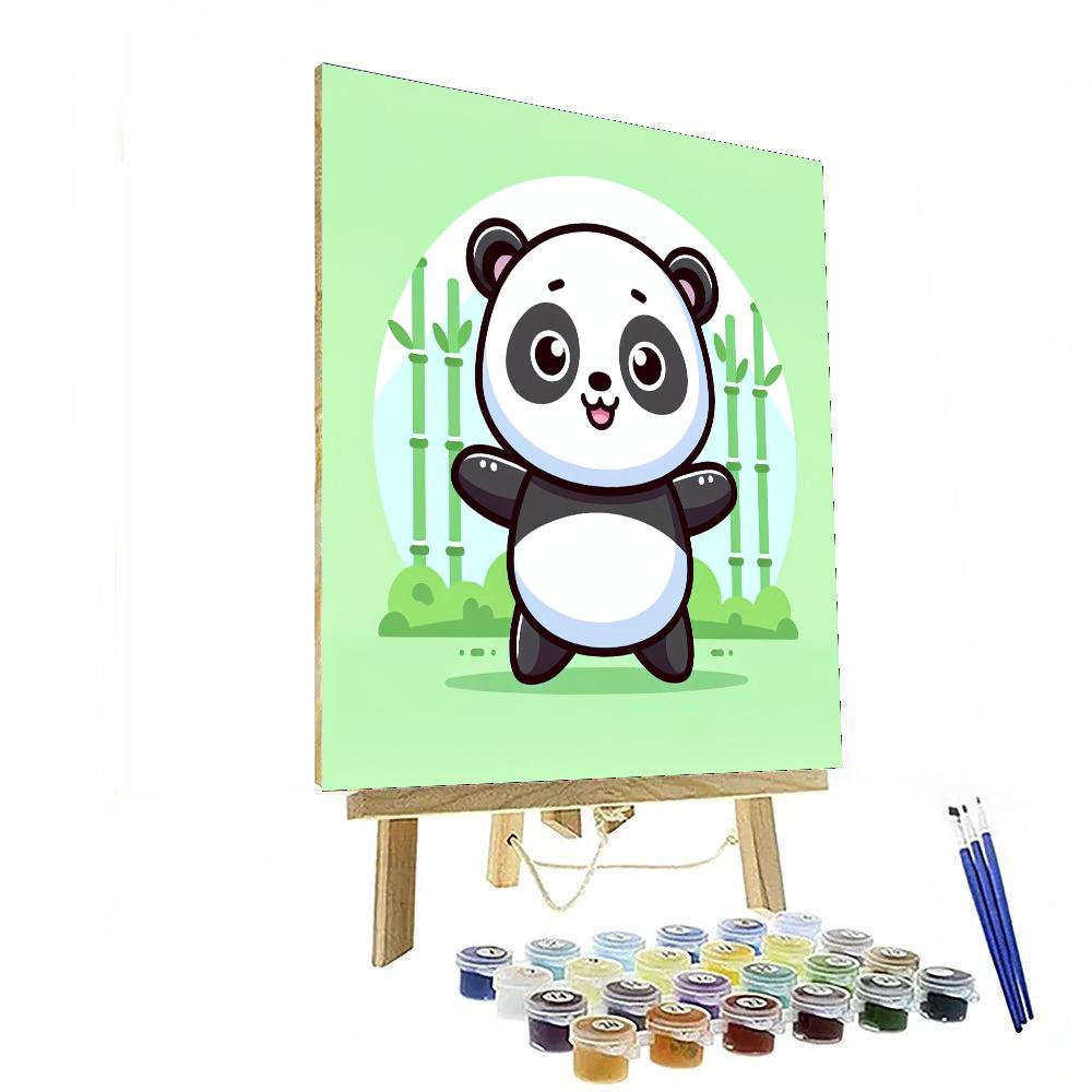 Silly Panda Paint By Numbers Art