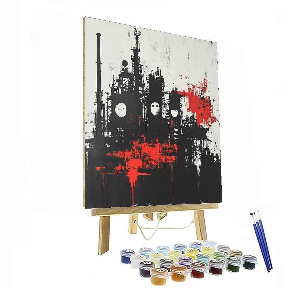 Banksy Inspired Corporate Facade  Number Painting