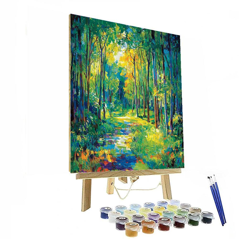 Paul Gauguin Inspired Vibrant Forest Echo  Paint By Number