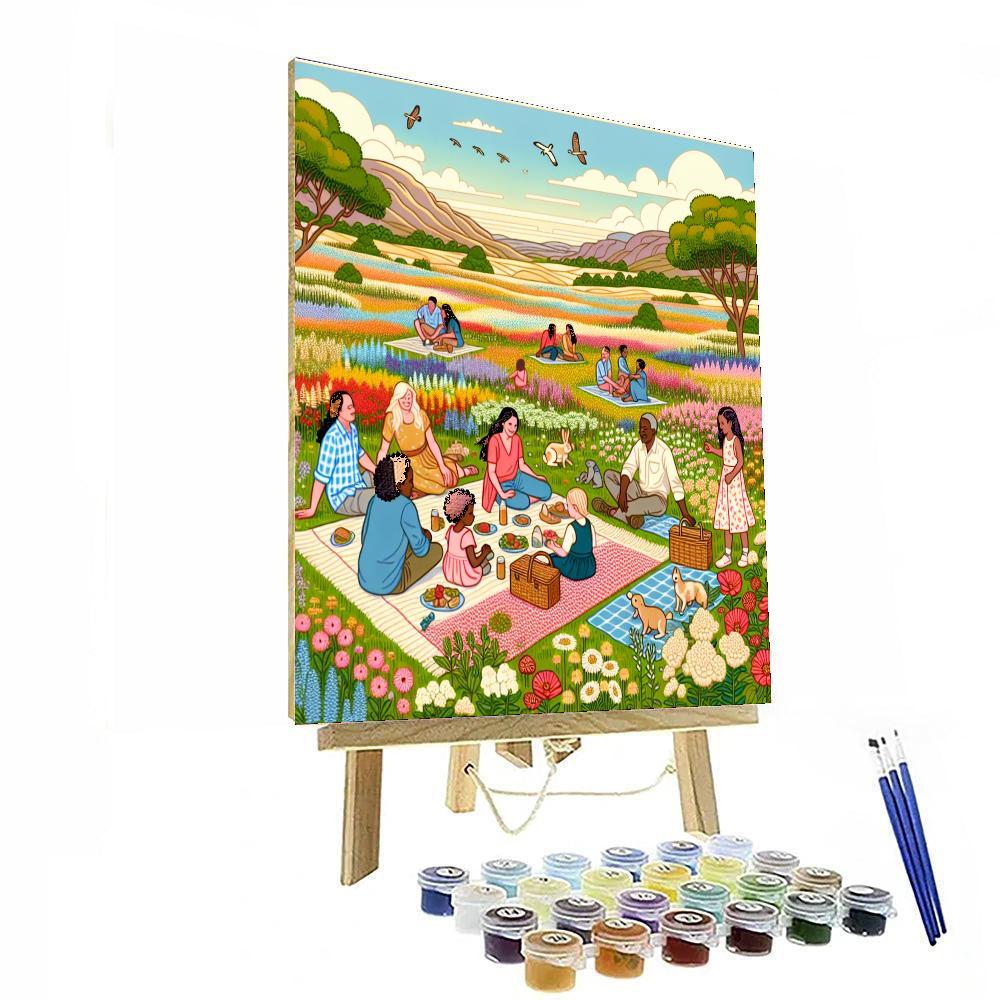Peaceful Prairie Picnic Painting Number Kit