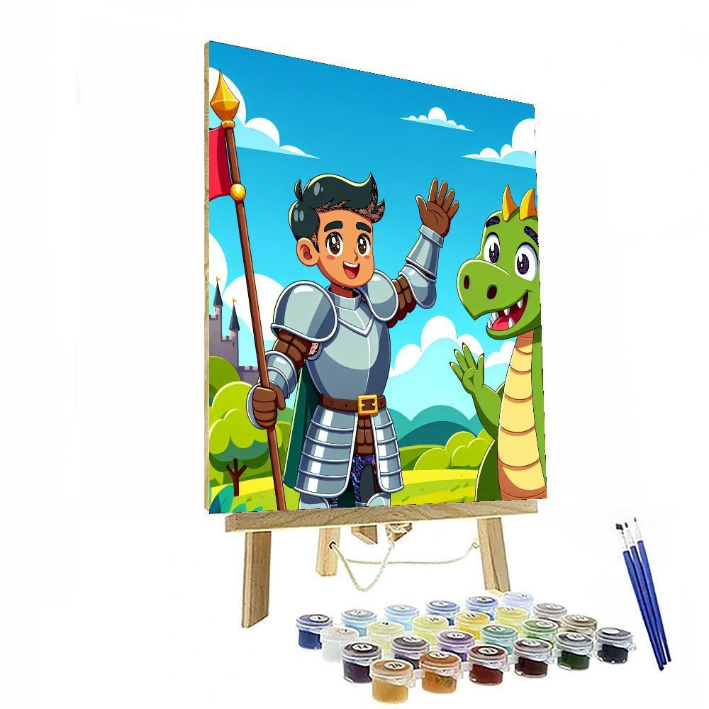 Brave Knights And Dragons Paint By Numbers