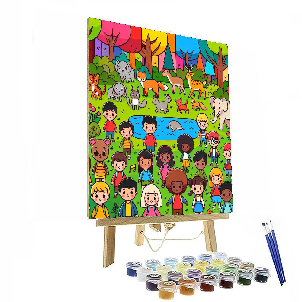 Forest Adventure With Friends Paint By Number