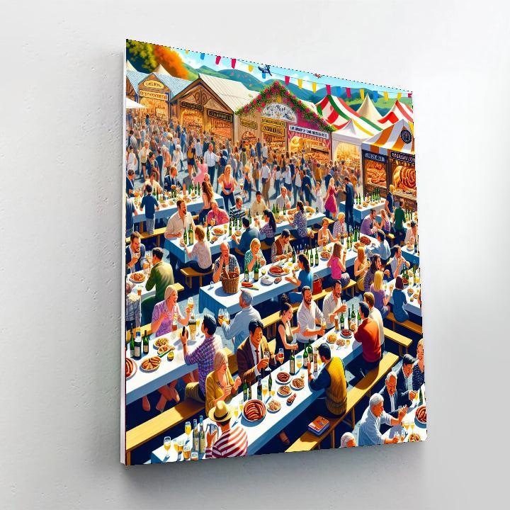 Wurstmarkt Wine And Sausage Festival Paint By Numbers Art