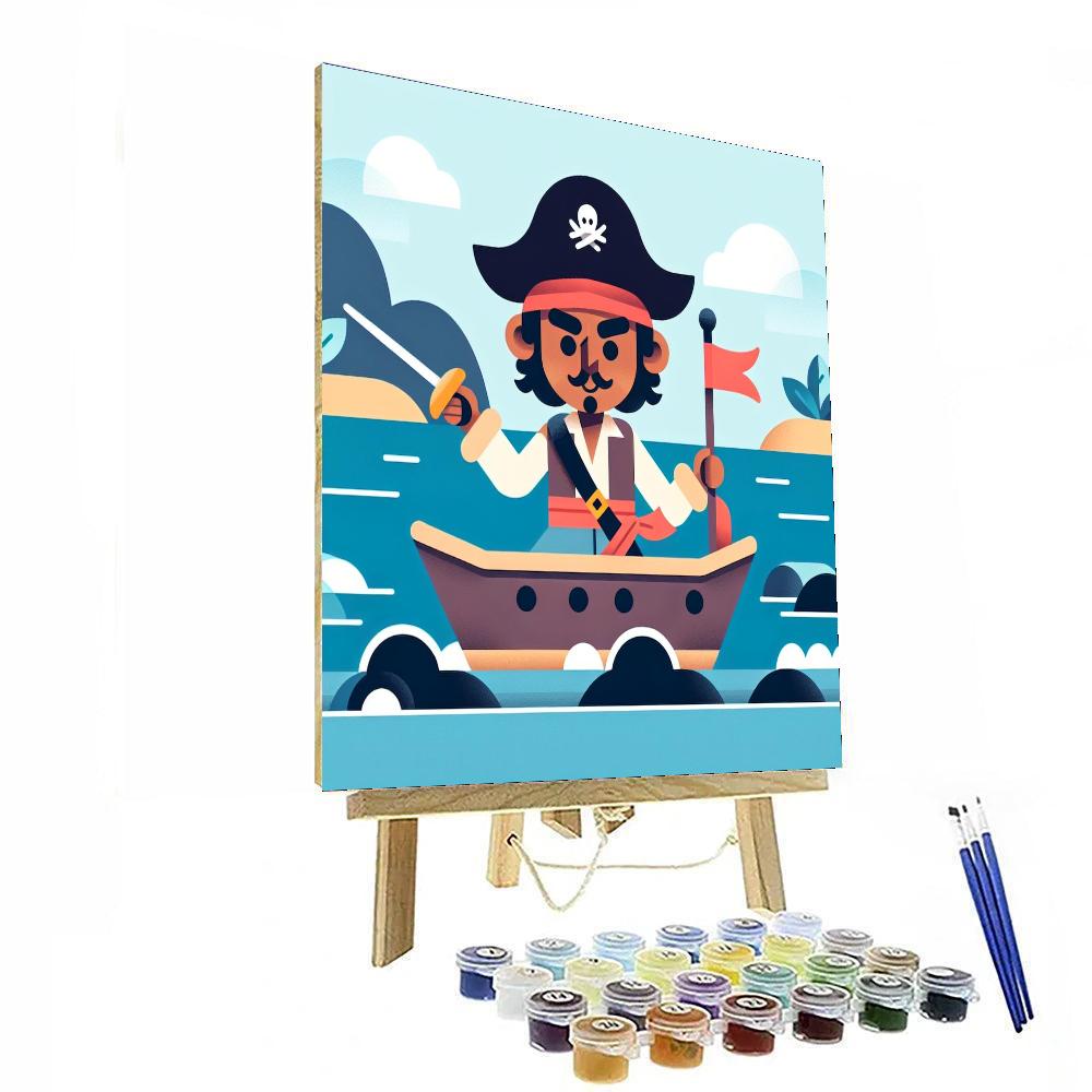 Brave Buccaneer's Voyage Paint By Numbers Art