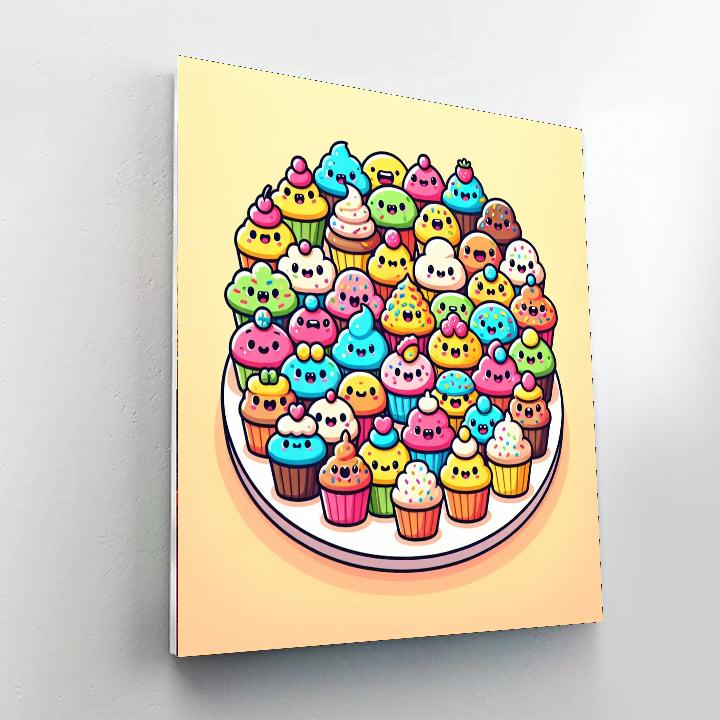 Charming Cupcakes Painting Number Kit