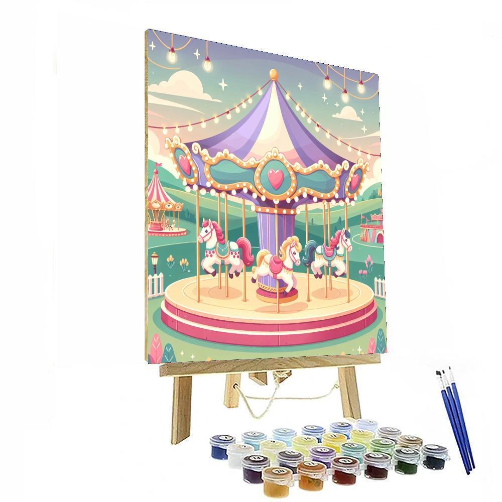 Enchanted Carousel Dream Painting By Numbers Kit