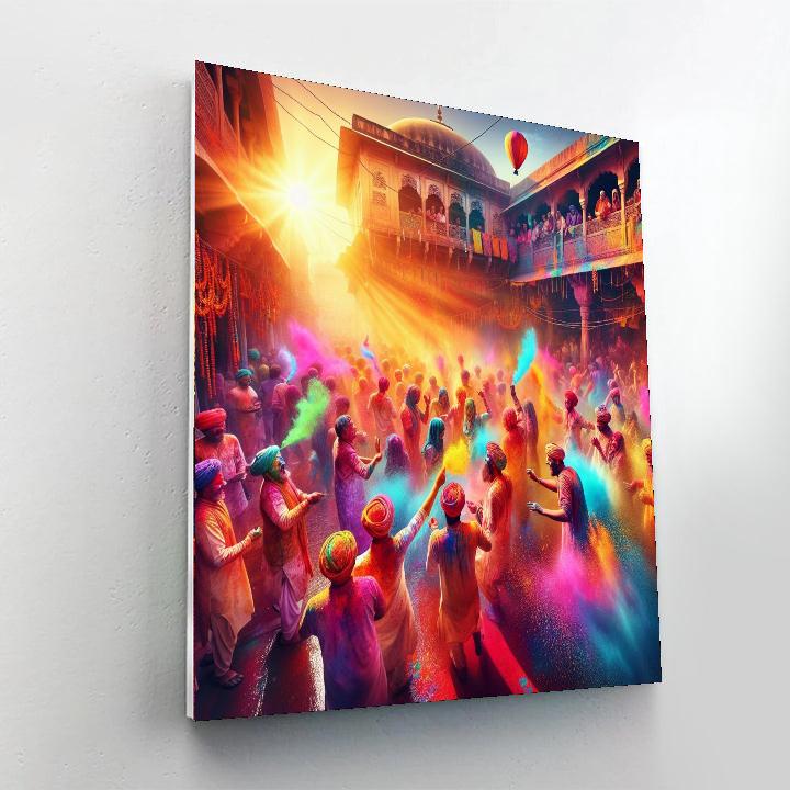 Holi Festival - New Delhi, India Number Painting