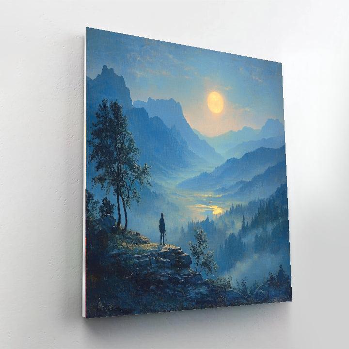 Caspar David Friedrich Inspired Nocturnal Harmony  Paint By Numbers Kits