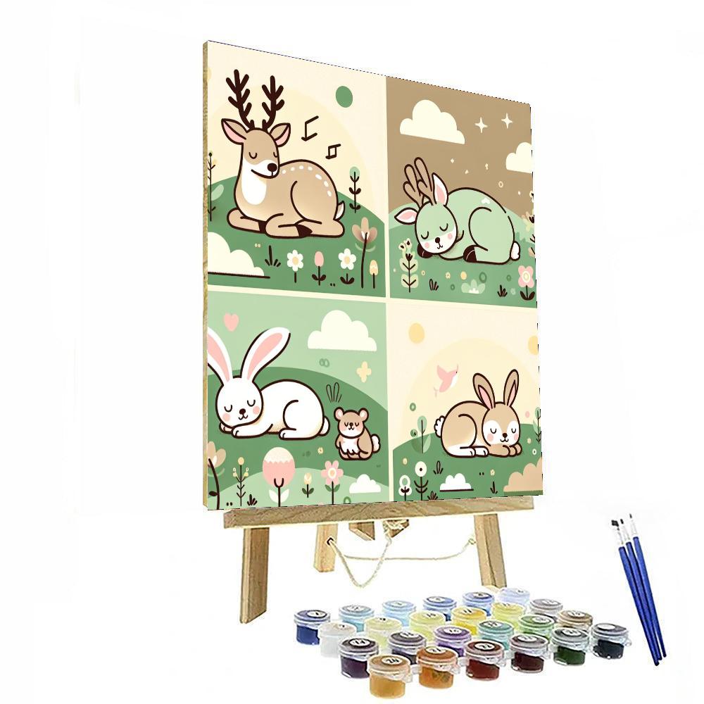 Lazy Meadow Nap Painting By Numbers Kit