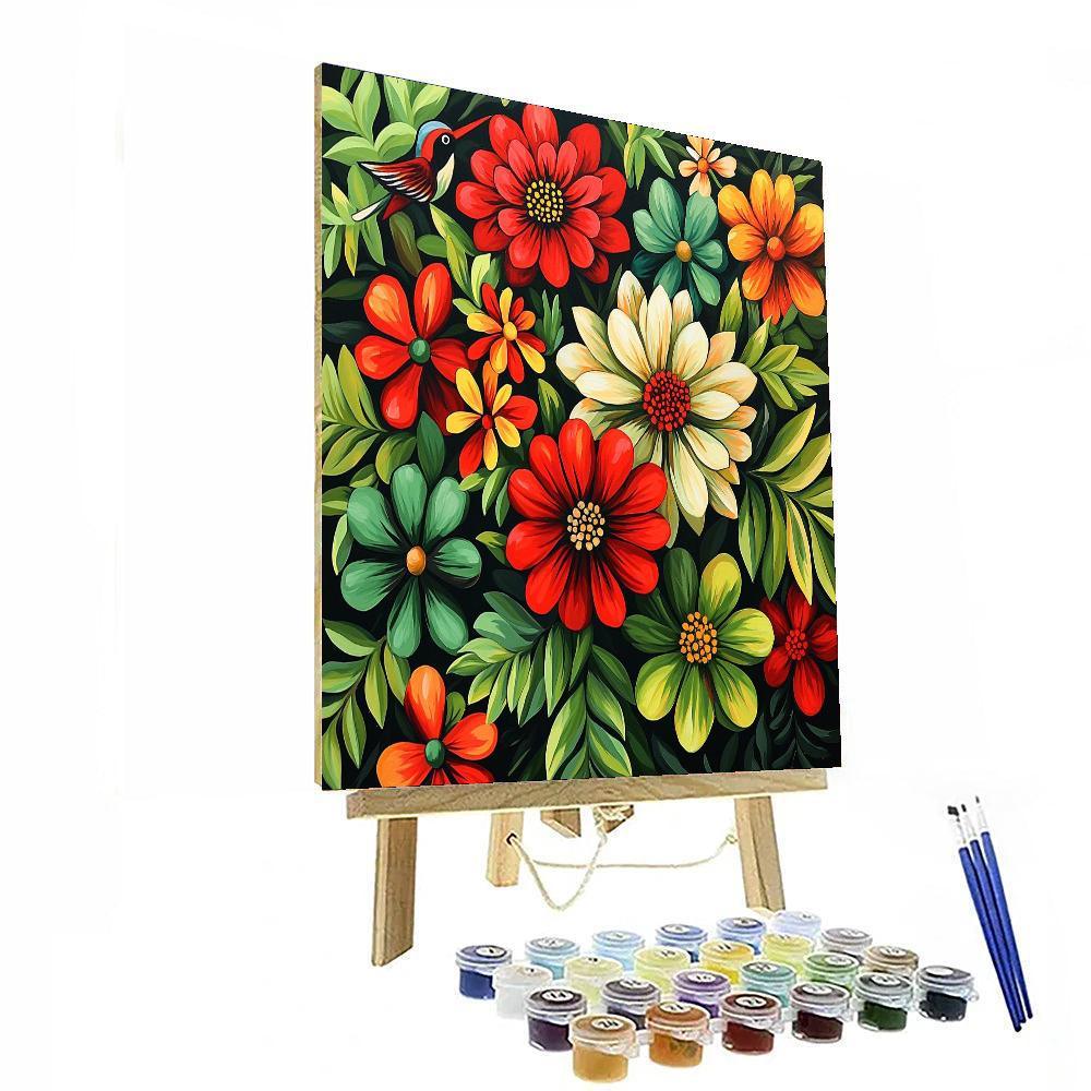 Frida Kahlo Inspired Dreamy Flowers  Paint By Number