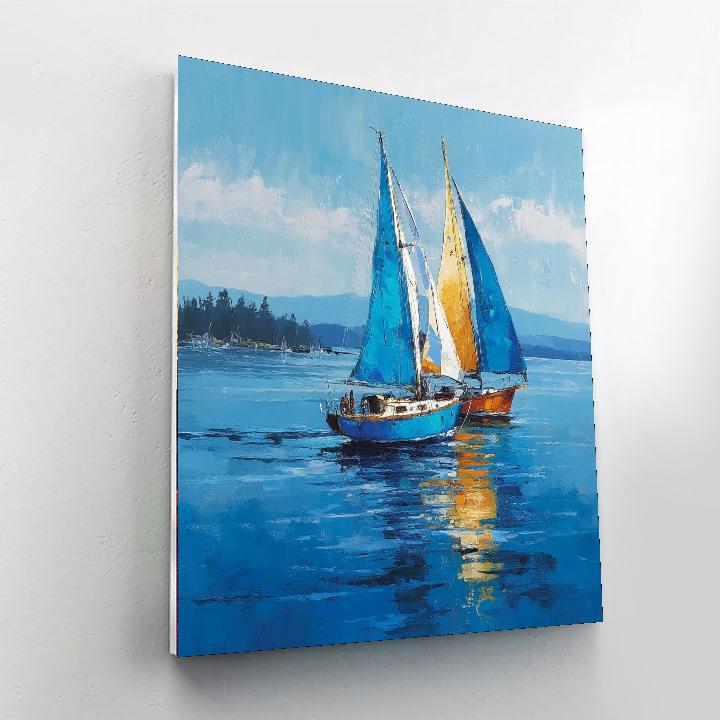 Sailboats And Sunshine Numbered Painting Kits