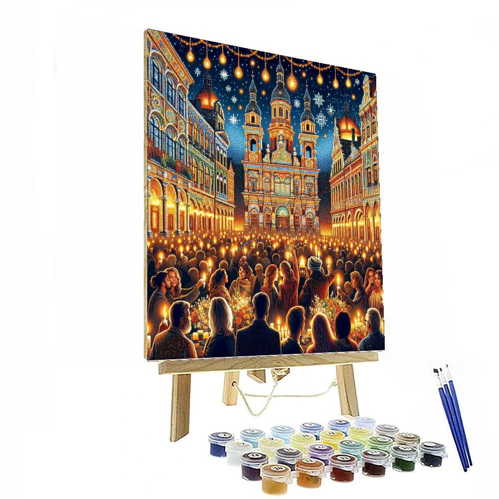 The Festival Of Lights In Lyon Paint By Color