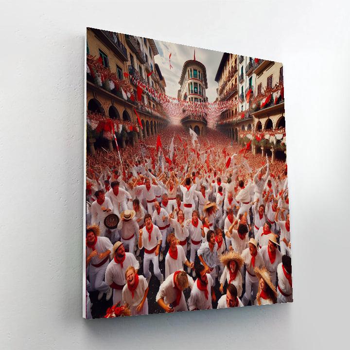 Festival De San Fermin Number Painting