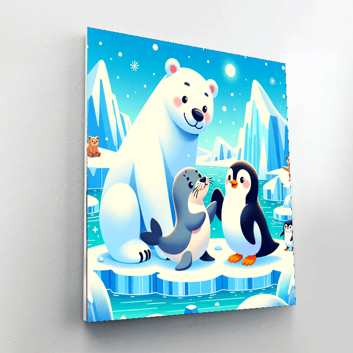 Adorable Arctic Animals DIY Paint By Numbers