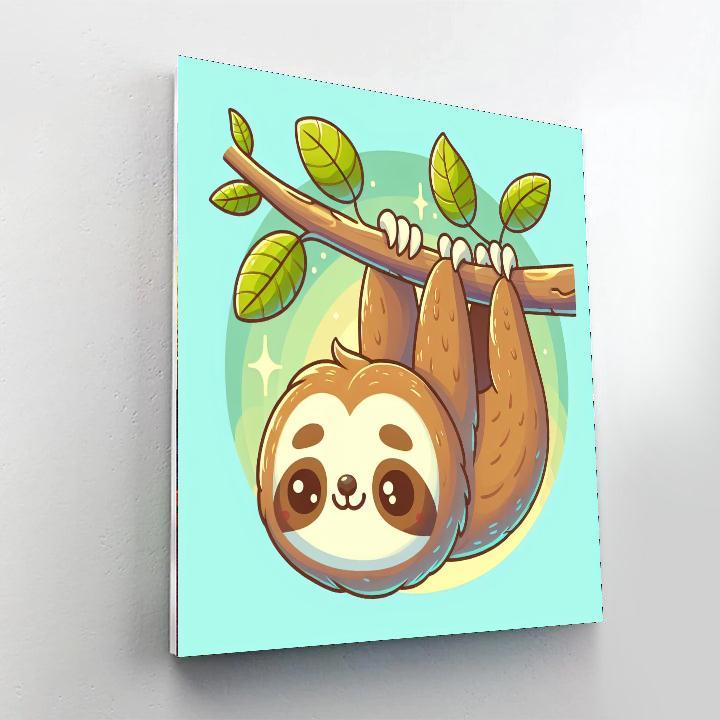 Cheerful Sloth Paint By Numbers Kits