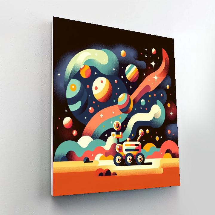 Adventurous Space Rover Number Painting