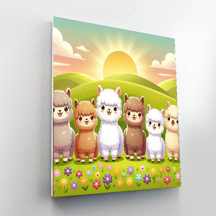 Cuddly Alpaca Friends Numbered Painting Kits