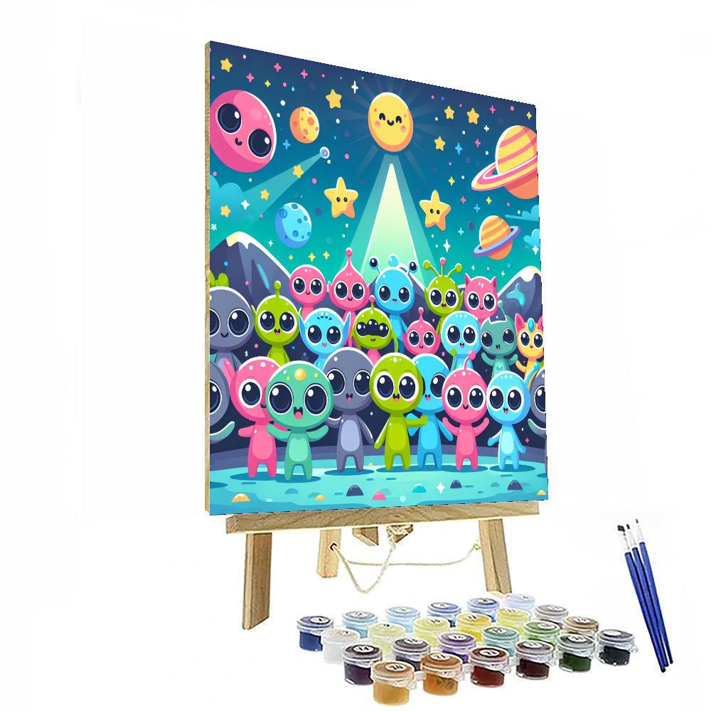 Outer Space Alien Party Paint By Numbers