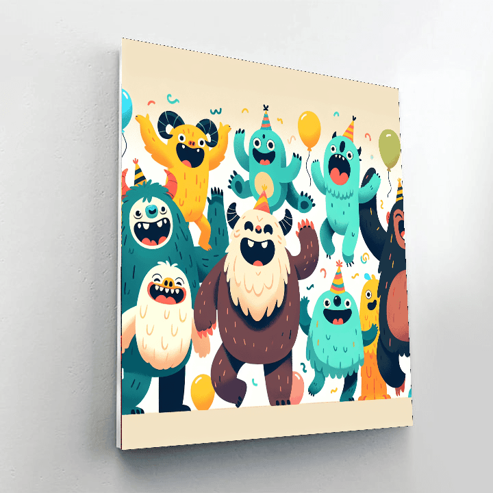 Giggling Monster Mash Number Painting