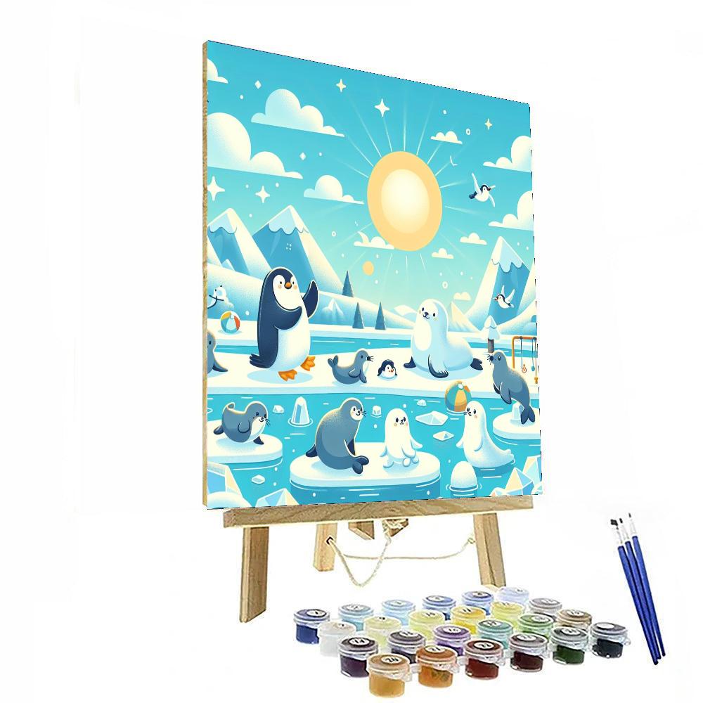 Polar Playground Pursuit Painting By Numbers Kit