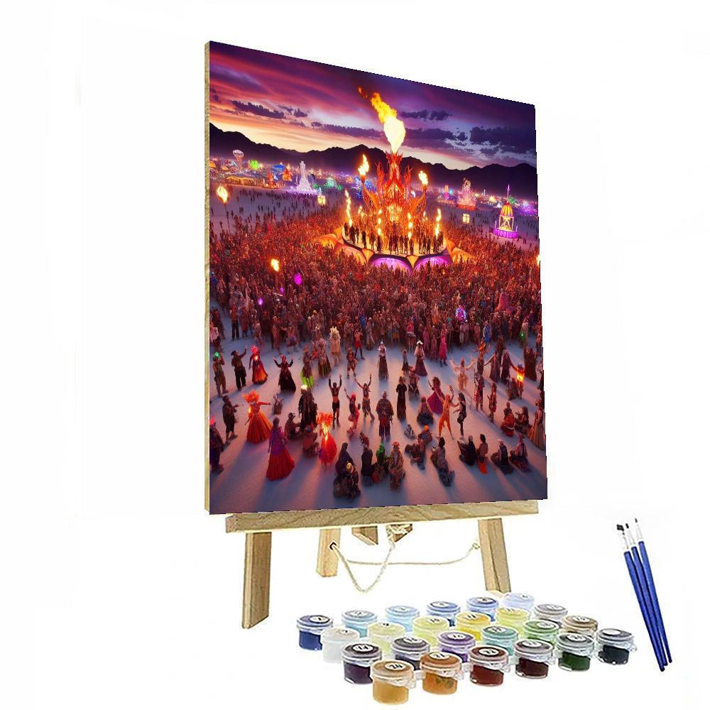 The Burning Man Festival Paint By Color