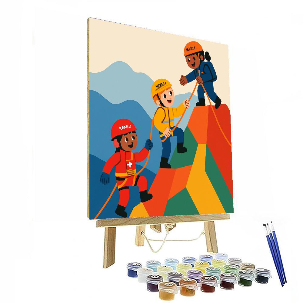 Daring Mountain Rescue Painting By Numbers Kit